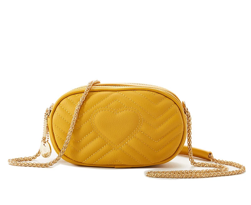 Женская сумка из искусственной кожи, роскошная дизайнерская модная мини-сумка через плечо для девушек-подростков, женские сумки-мессенджеры ярких цветов - Цвет: Цвет: желтый