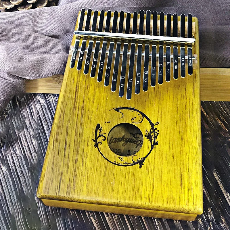 snake yellow 17 клавиш черный стильный Kalimba большого пальца фортепиано красного дерева тела музыкальный инструмент - Цвет: snake yellow