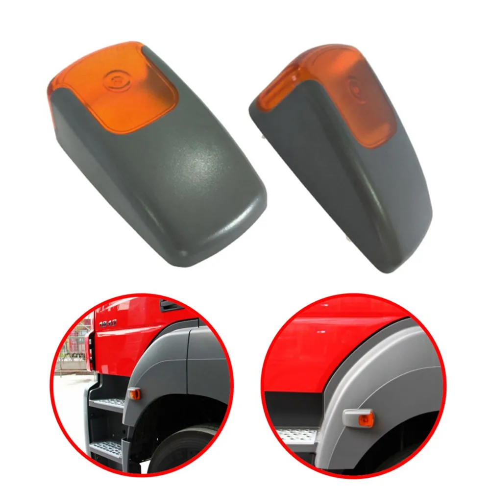 2Pcs Side Lights Cover For Mercedes Benz Axor Truck Turn Signal Lamp Housing No Bulb Wheel Brow