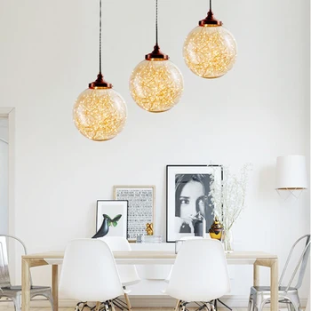 

Nordic Style Creative Baby's Breath Pendant Lamp Household Hallway Light Luxury LED Pendant Lights Corridor Small Hanging Lights