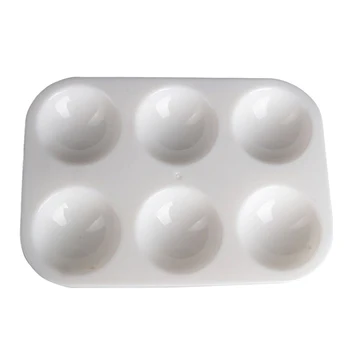 

25pcs Artist Pigment Plastic Professional 6 Well Makeup DIY Craft Watercolor Pallets Paint Palette Drawing Rectangular Tray