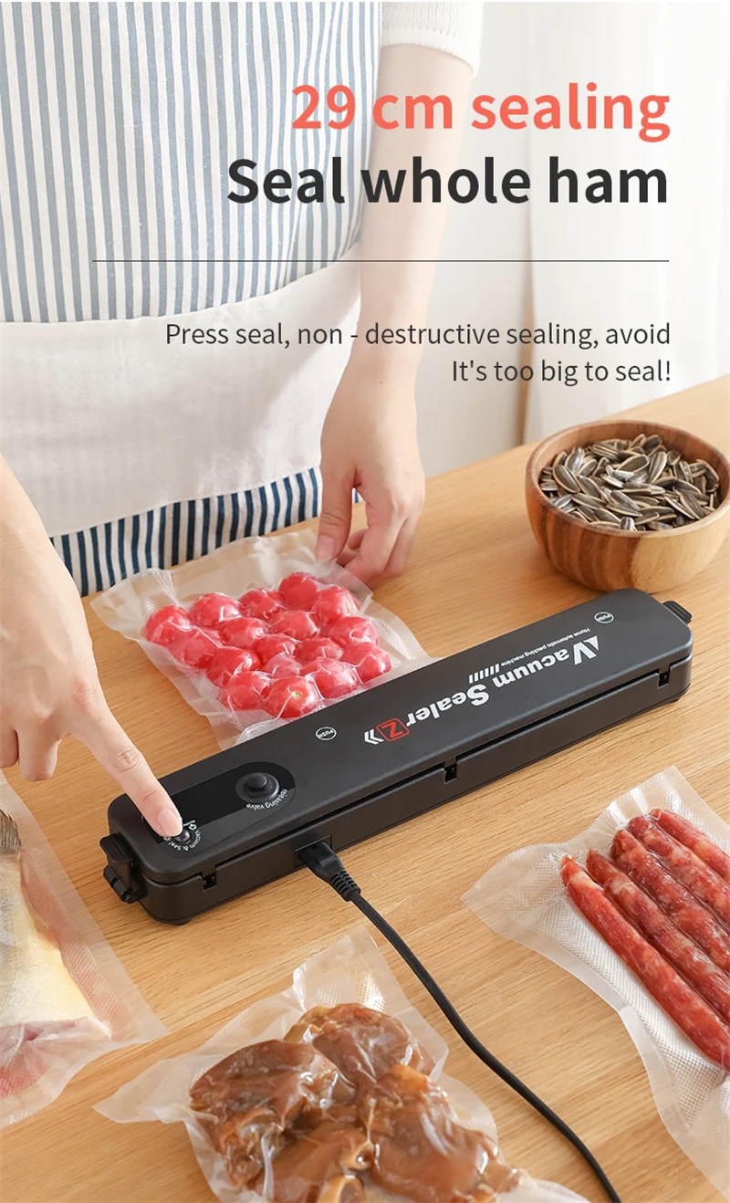 Machine à Sceller Sous Vide Portable 3-en-1 – Rechargeable, Avec 8 Sacs, Pour Aliments & Gonflage