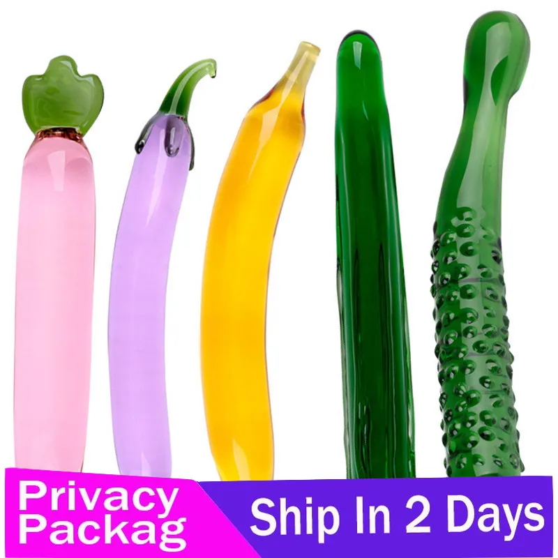 Стеклянный фаллоимитатор Pyrex для Для женщин мастурбация Секс-игрушки фруктов и