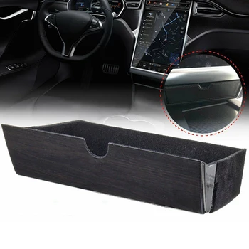 

Console Car Storage Box Drawer Tray For Tesla Model X S 12-18 Black Organizer Divider 1pc