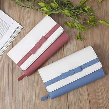 

New style simple personality long women wallet three fold women's clutch large capacity mobile phone bag purse women