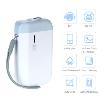 

Versatile Label Maker Pocket Thermal Pinter 1/2D Code Text Pattern with USB Cable 3 Rolls PaperCompatible for Android iOS