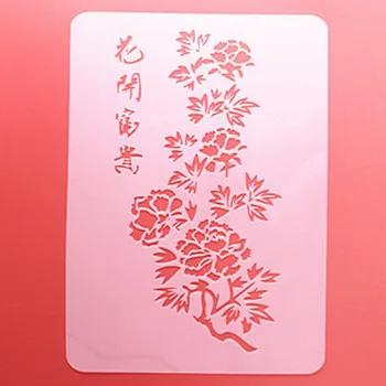 

Rich Flower Painting Template DIY Layering Stencils Painting Scrapbook Coloring Embossing Album Decorative Template Reusable 1pc