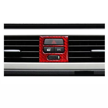 

Car Air Outlet Trim Auto Interior Inner Carbon Fiber Red Strips Set Parts