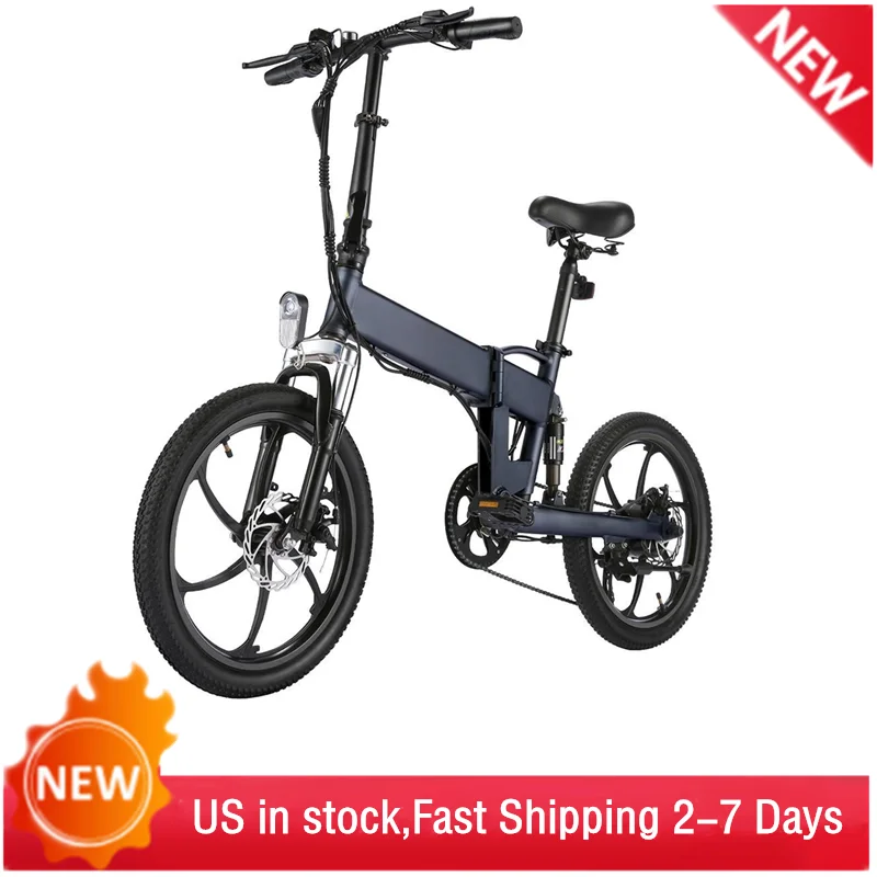 350W 36V Folding Electric Bike 20 MPH Top-Speed Dual Disc Brake 16inch 20inch Foldable E-Bike 1