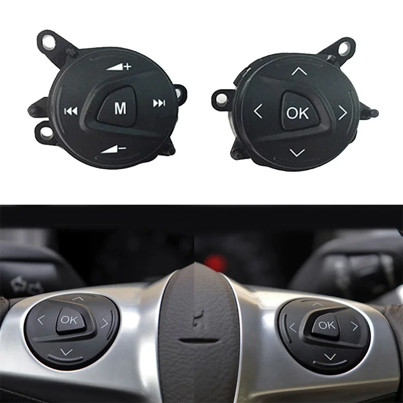 Для Ford Focus 2012 для Kuga 2012- многофункциональные кнопки рулевого колеса Кнопка регулировки звука кнопка переключения М кнопка переключения