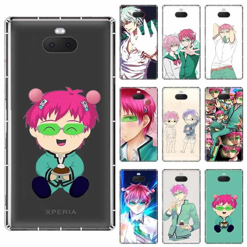 vida desastrosa de saiki k soft TPU Case For Sony Xperia X XA XA1 XA2 XA3 XZ XZ1 XZ2 XZ3 XZ4 L1 L2 L3 Plus Compeact | Мобильные