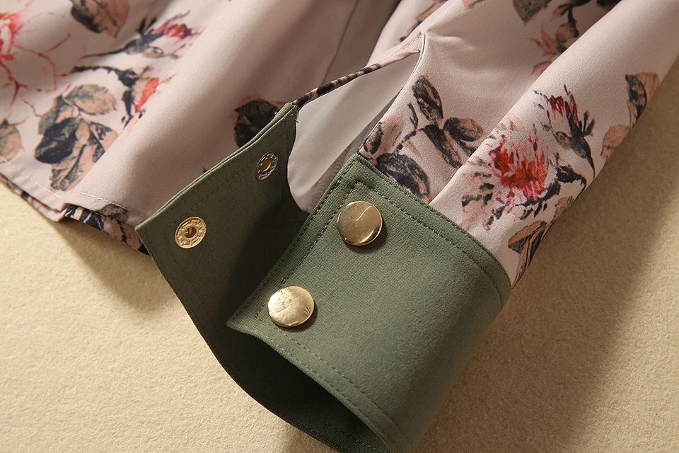 Spring And Autumn High Quality Ladies Fashion Green Set Floral Print Top Pencil Half Skirt Casual Commuter Party Two Piece Set