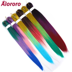 Alororo Synthetic Hair Extension Jumbo Box Braids Pre Stretched  Ombre Professional Braiding Hair Hot Water Set Hair Braids
