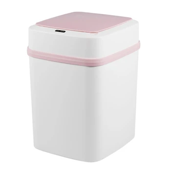 

Automatic Intelligent Sensor Smart Trash Can Dustbin Lid Motion Detector Kitchen Bedroom Energy-Saving No Noise 10L Battery Whit