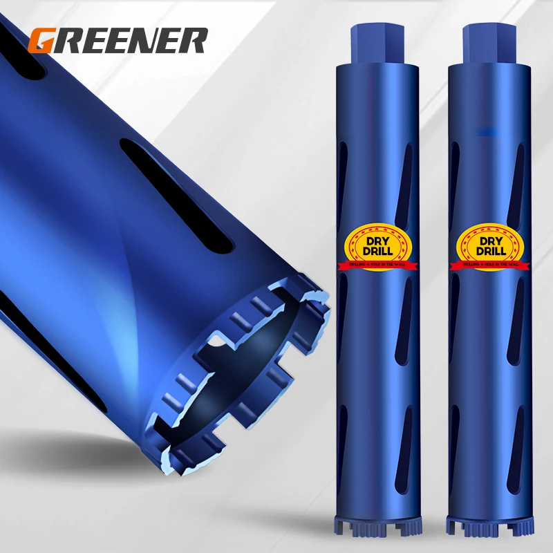 Greener 32-76mm Diamond Core Drill Bit Wall Concrete Perforator Masonry Drilling Length 370mm 450mm Brick Wall Hand Tools 32 83mm diamond core drill bit concrete perforator masonry wall drilling tools brocas m22 thread interface dropshipping