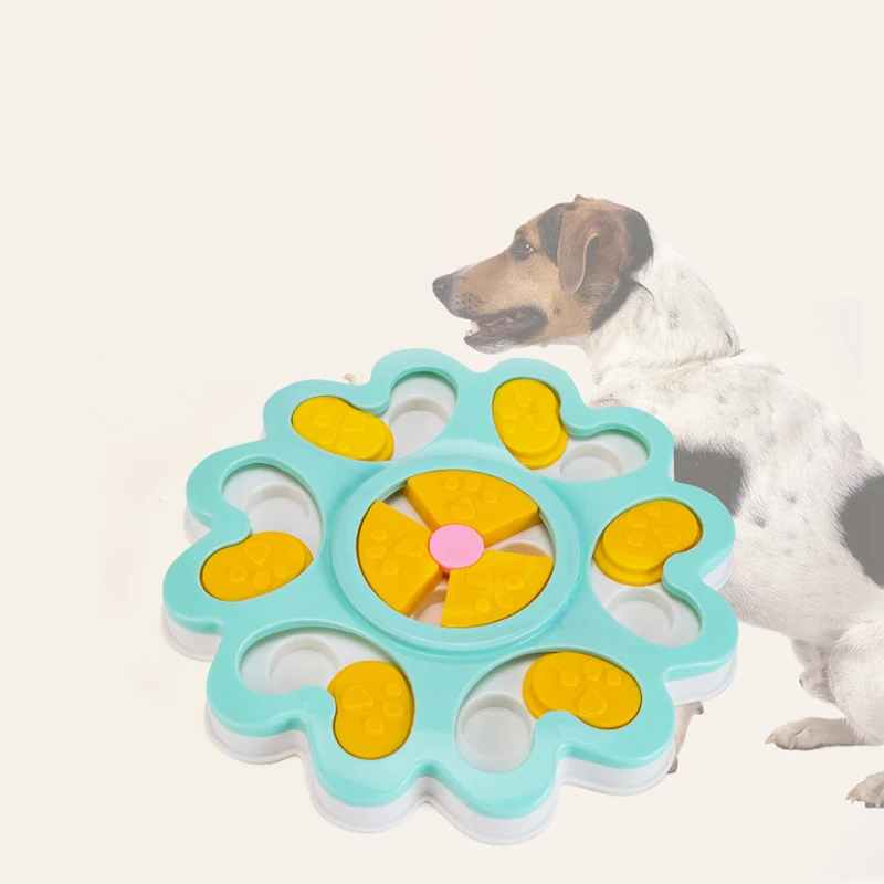 

Pet Feeding Puzzle Toy Flower Design Anti Choke Dog Bowl Cats Dogs Game Plate Educational Toy Puppy Dog Food Dispenser