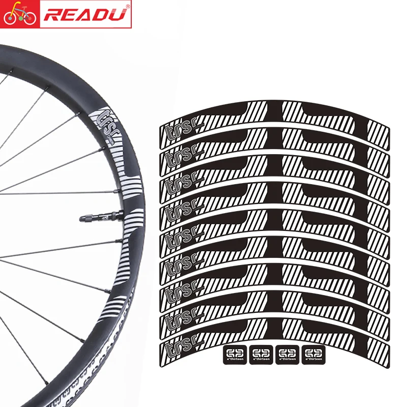 E. Tredici Adesivi Trsr Carbon Mountain Wheel Set E13 Mtb Rim Decalcomanie Adesivi Bici