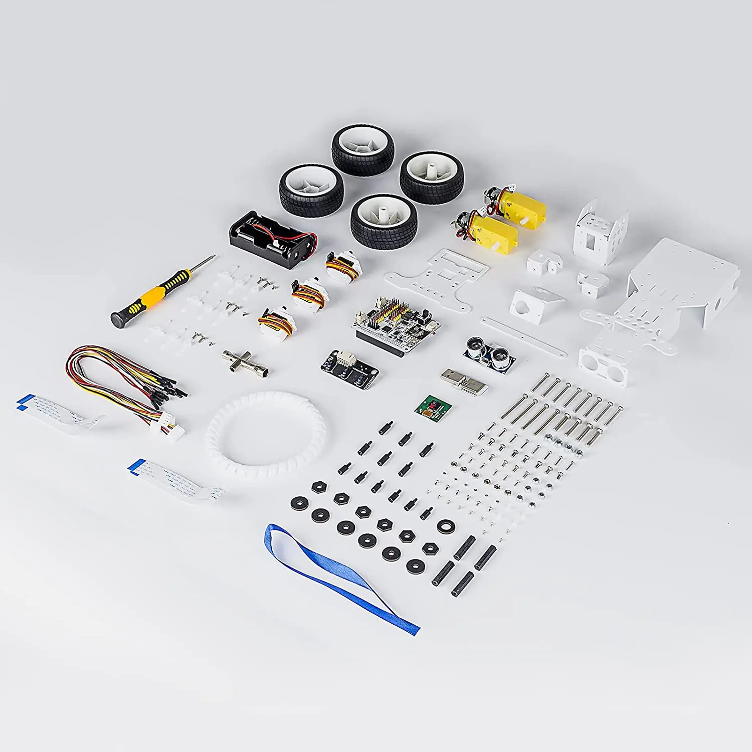 SunFounder Raspberry Pi Smart Video Robot Car Kit for Raspberry Pi, Supports Ezblock/Python Code Control and Web Control
