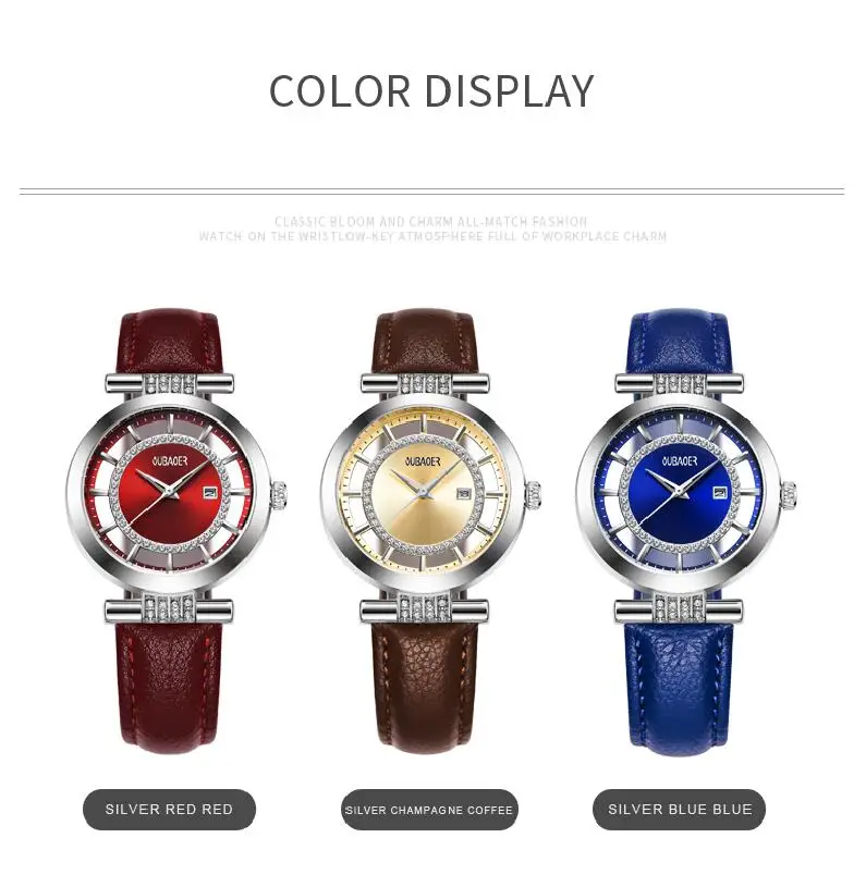 Женские часы-браслет OUBAOER люксовый бренд Montre Femme кожаный ремешок кварцевые часы модные женские часы Relogio Feminino