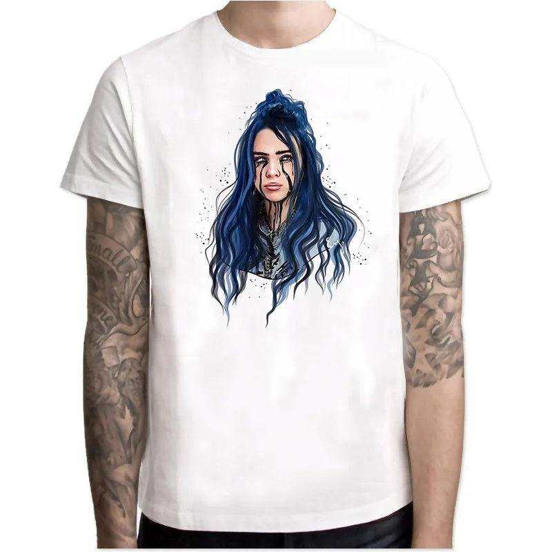 Camisetas Hombre Billie Eilish Мужская футболка Harajuku уличный с короткими рукавами винтажная