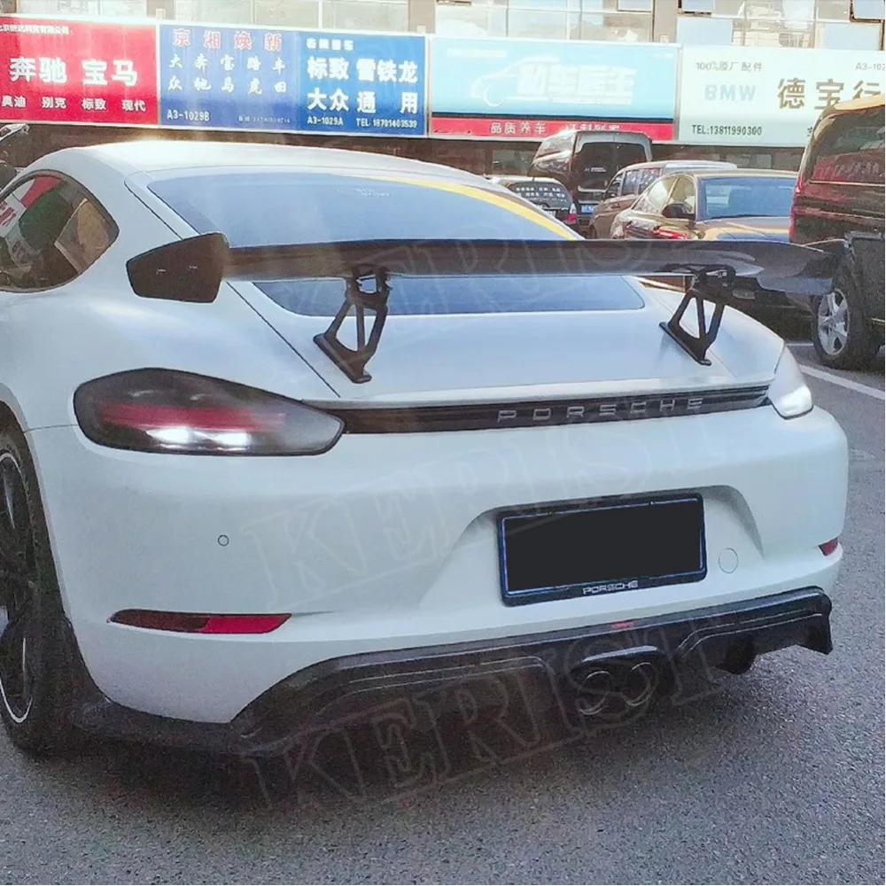 Автомобильный задний багажник спойлер багажника для Porsche 981 718 987 997 998 911 GT4 углеродного волокна/Frp