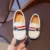 2021 Новая Обувь для Девочек И Мальчиков Doudou Shoes Ретро Британский Стиль Одна Нога Мягкая Кожаная Повседневная Обувь Модная Детская Обувь