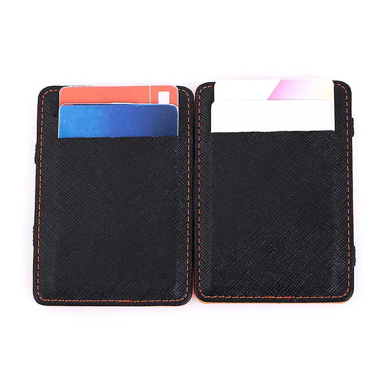 

Verticle PU Leather Magic Wallet Creative Wallet Large Bills Wallet Short MEN'S Wallet Certificate Card Sleeve