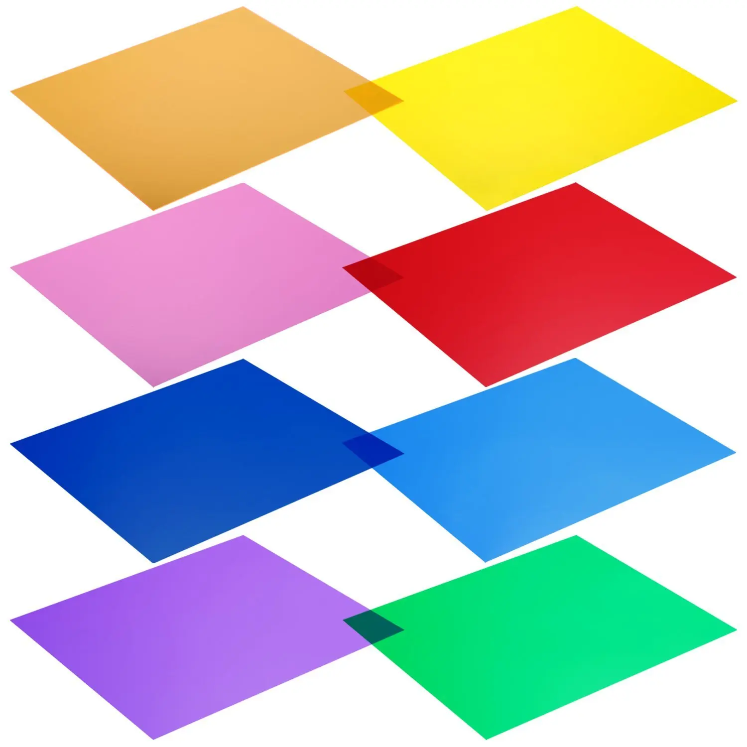 

8PCS 12 x 12" Pack Transparent Color Correction Lighting Gel Filter in 8 Different Colors