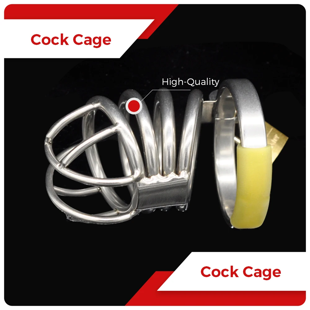 Cuckold Male Portable Chastity Cage Metal Device Cock Penis Ring Lock BDSM Bondage Outdoor Wear Gay CBT Metal Sex Toys for