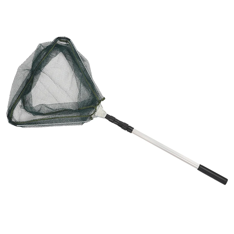 

Triangular Folding Fishing Landing Net Aluminum 3 Section Extending Pole Handle green