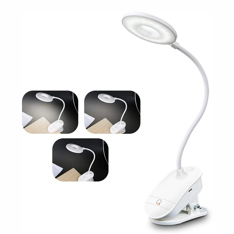 LED Flexible Mini USB Clip-on Dimmable Table Desk Bed Reading Light Lamp For Travel Bedroom Book Reader Study | Лампы и освещение