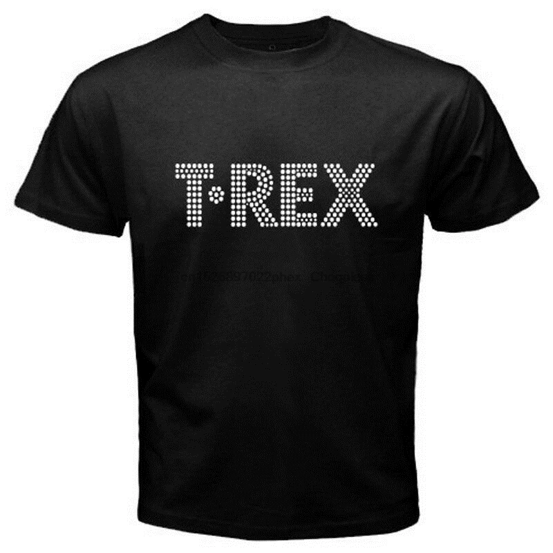 Новая мужская черная футболка с логотипом T-REX Glam 1970 размер от S до 3XL | Мужская