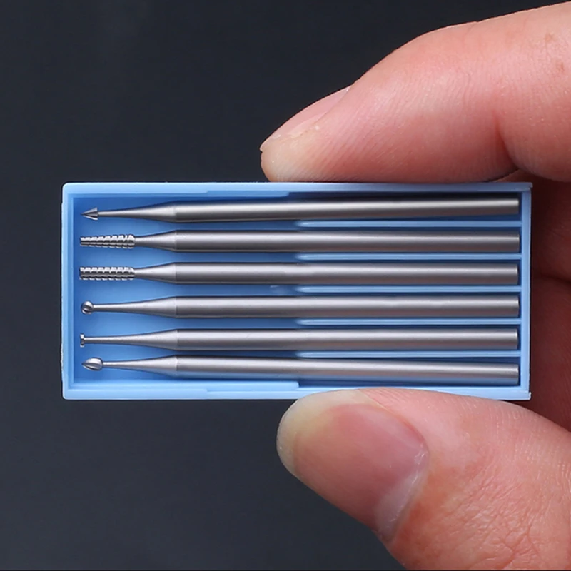 6 шт. DIY ручной набор инструментов ручка Вольфрамовая сталь фреза микрорезьба нож резка 1 мм/1,4 мм/1,8 мм/2,3 мм