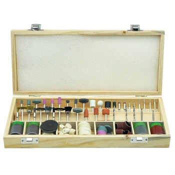 

200Pcs/Set Abrasive Tool Mini Wooden Box Rotary Tool Accessory Bit Set For Dremel Tool Grinding Accessories Kit