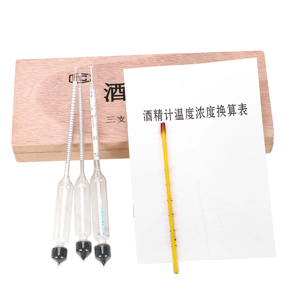 

4 piece/set Concentration Meter 0-100% Alcoholometers for Wine Alcohol Professional Breathalyzer Alcohol Tester