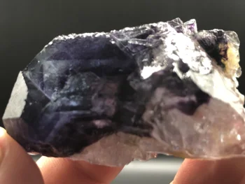 

54.7gNatural dark purple fluorite, crystal mineral specimen