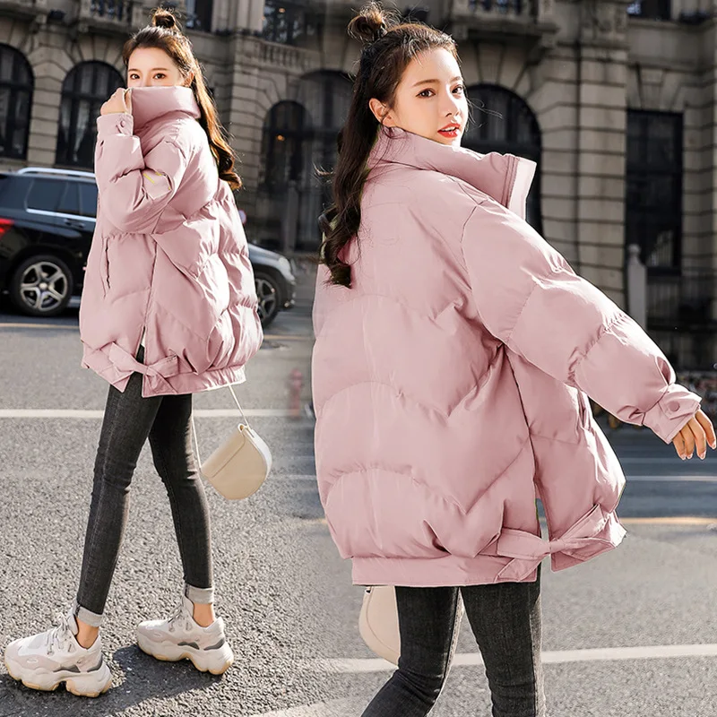 

Cotton Coat Women's Korean-style Loose-Fit Women's Short 2019 Winter New Style Casual Warm down Feather Cotton-padded Clothes Co