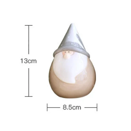 Нордический креативный Рождественский Керамический снеговик, фигурки для украшения дома, милые Мультяшные фигурки, вечерние украшения для гостиной - Цвет: M-1