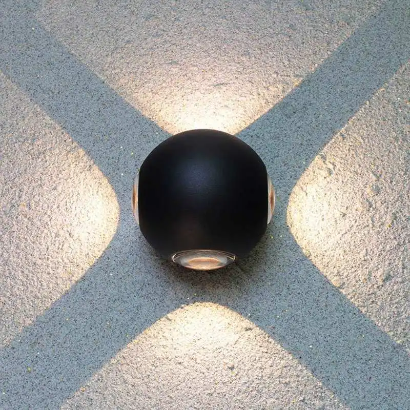 AUGIENB Indoor Outdoor Waterproof 360° Wall light LED Sconce Up& Down Lighting Lamp Home Garden Restaurant Living Room Bedroom