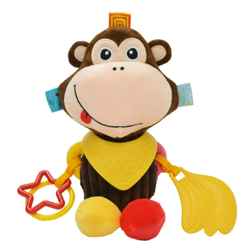 Pudcoco Newborn Baby Infant Animal Soft Rattles Teether Hanging Bell Plush Bebe Toys Gifts Newborn Acessories