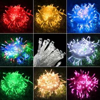 

10M Strip Light Led String Light Cooper Wire 8 Colors Christmas Light For Garland Holiday Fairy Wedding Party Decoration
