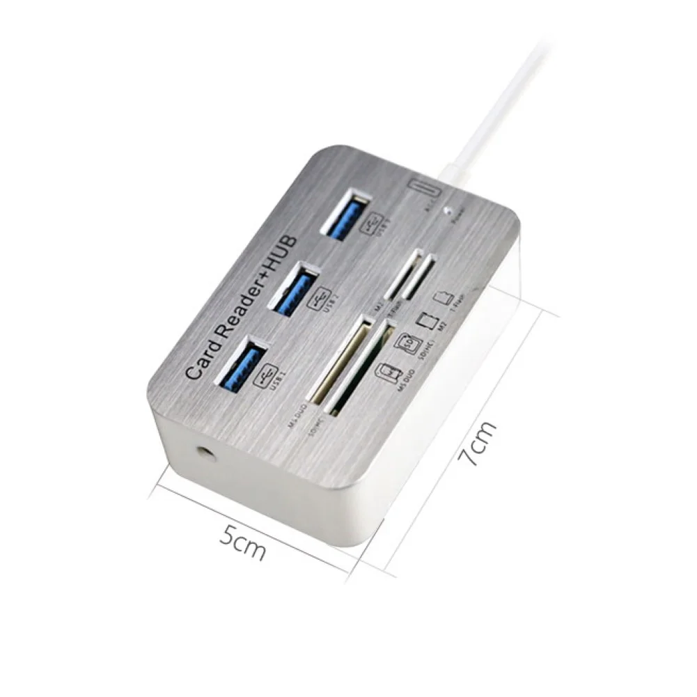 3 порта Высокоскоростной USB 3,0 концентратор TF безопасный цифровой кардридер сплиттер для телефона