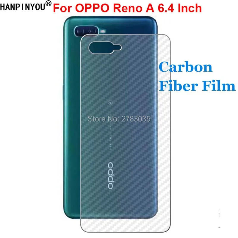 For OPPO Reno A 6.4&quot Durable 3D Anti-fingerprint Carbon Fiber Back Film Screen Protector (Not Tempered Glass) | Мобильные