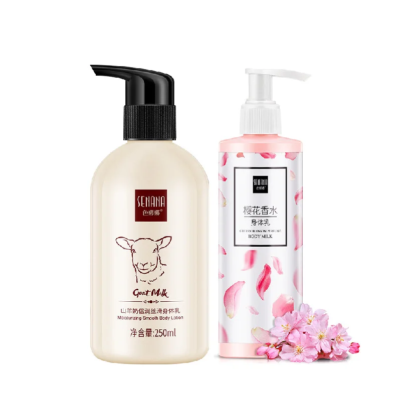 

Color Nana Goat Milk Moisturizing Silky Body Lotion Cherry Blossom Perfume Body Lotion Tender Moisturizing Lotion Wholesale