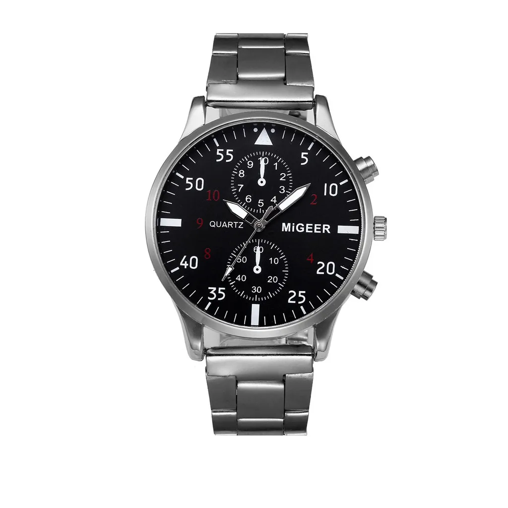 Fashion Men Crystal Stainless Steel Analog Quartz Wrist Watch Bracelet Mesh Wristwatch Mens Automatic | Наручные часы