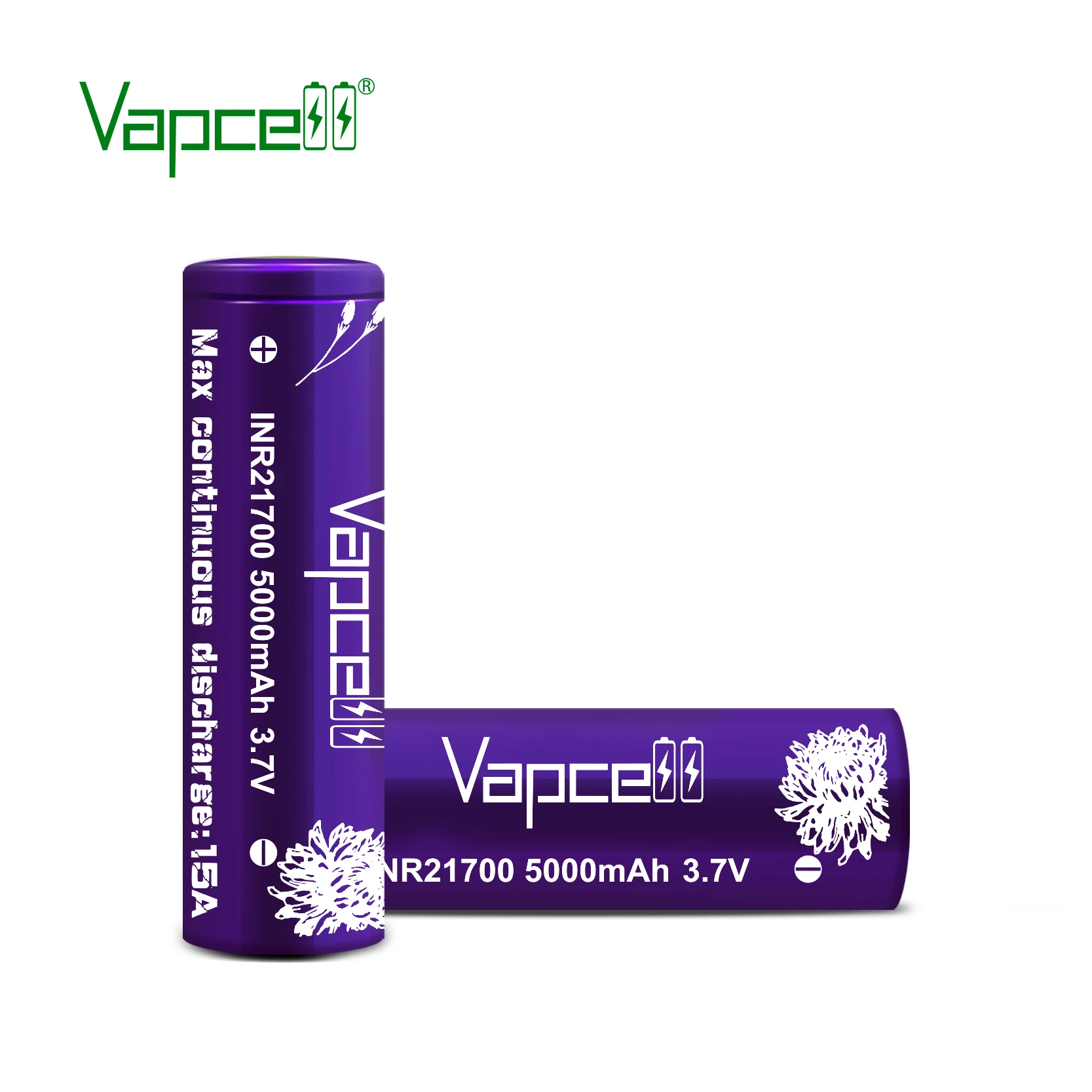 Vapcell rewrap tesla 21700 5000mAh 15A положительный электрод утопленный литий-ионный аккумулятор