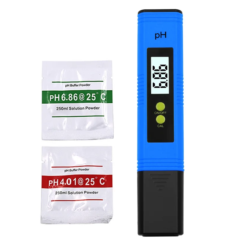 blue Цифровой ЖК-измеритель PH Ручка тестер точность 0,1 аквариум бассейн Вода Вино мочи автоматическая калибровка - Цвет: blue
