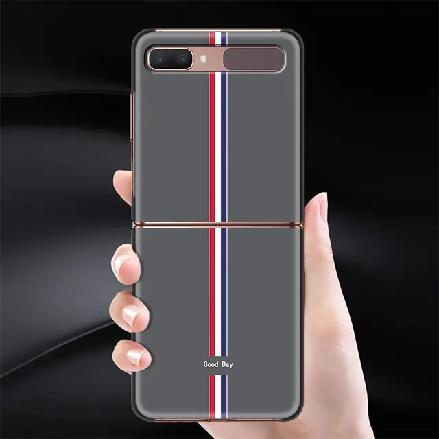 Phone Case For Samsung Galaxy Z Flip Cover ZFlip 3 5G Cover Black Hard Shell Back Luxury Capa Fundas Russia Spain France Line B01