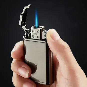 

Creative Wind Nine Inflatable Lighter Personality Metal Straight into the Blue Flame Lighter
