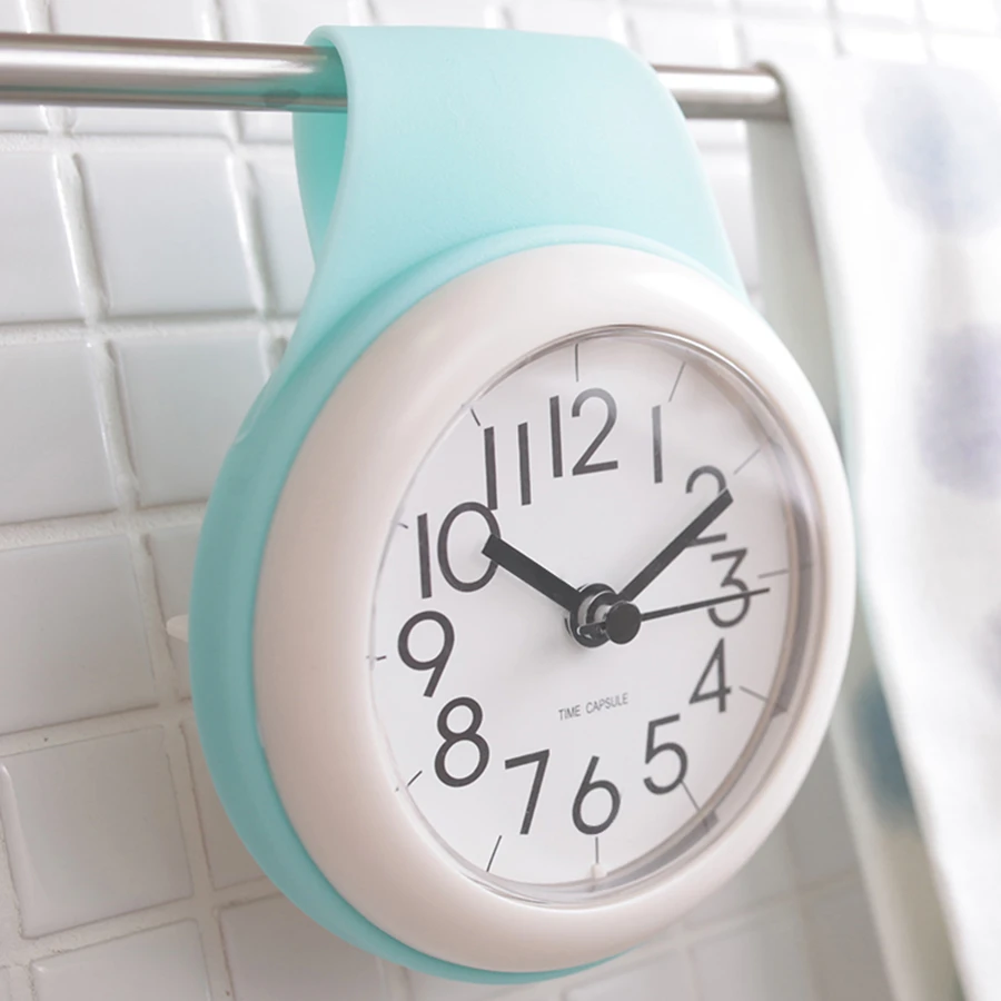 Europe Bathroom Wall Clock Study Chucking Waterproof Sucker Living Room Decoration 2020 Kids Silent Saat Decorative Home W Wall Clocks Aliexpress